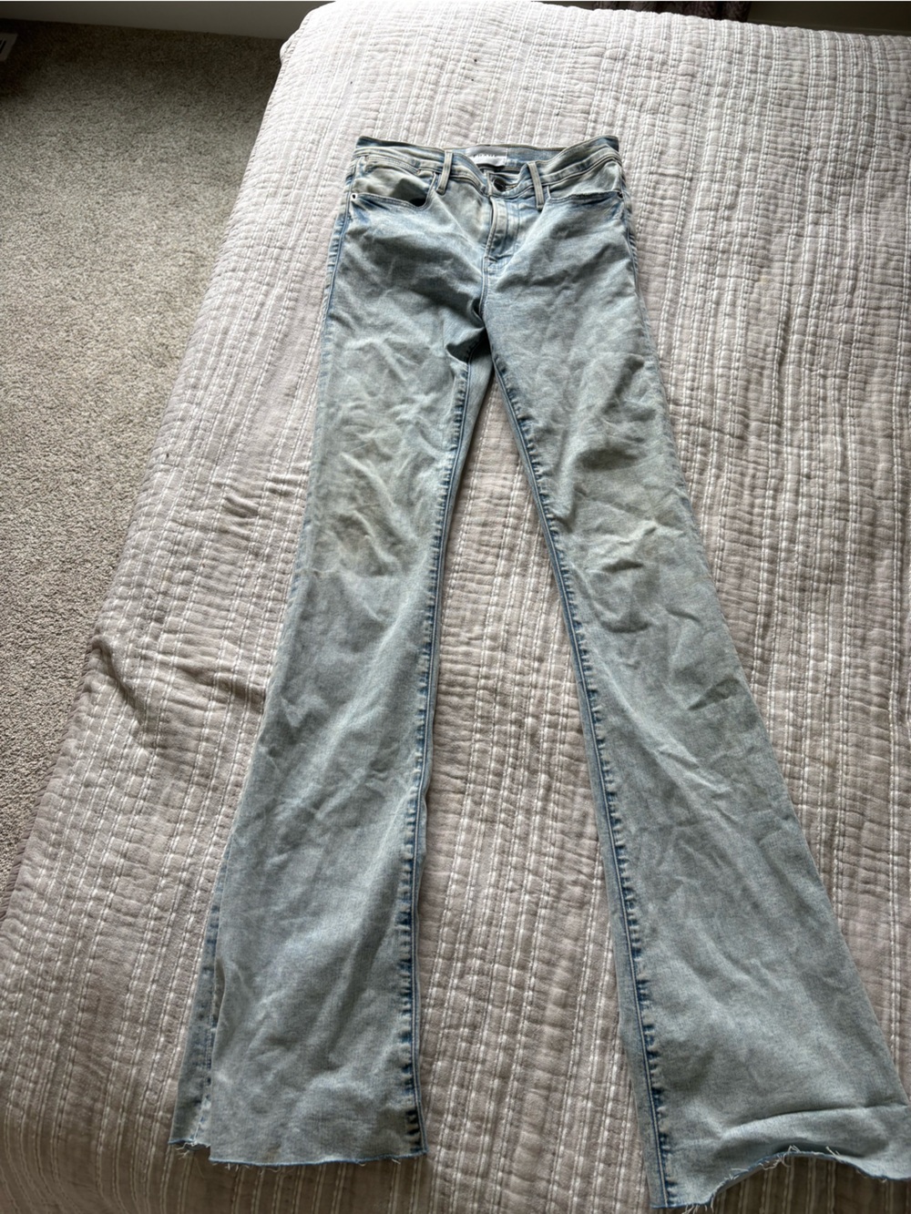 Frame Denim Light Blue High-Rise Skinny Jeans